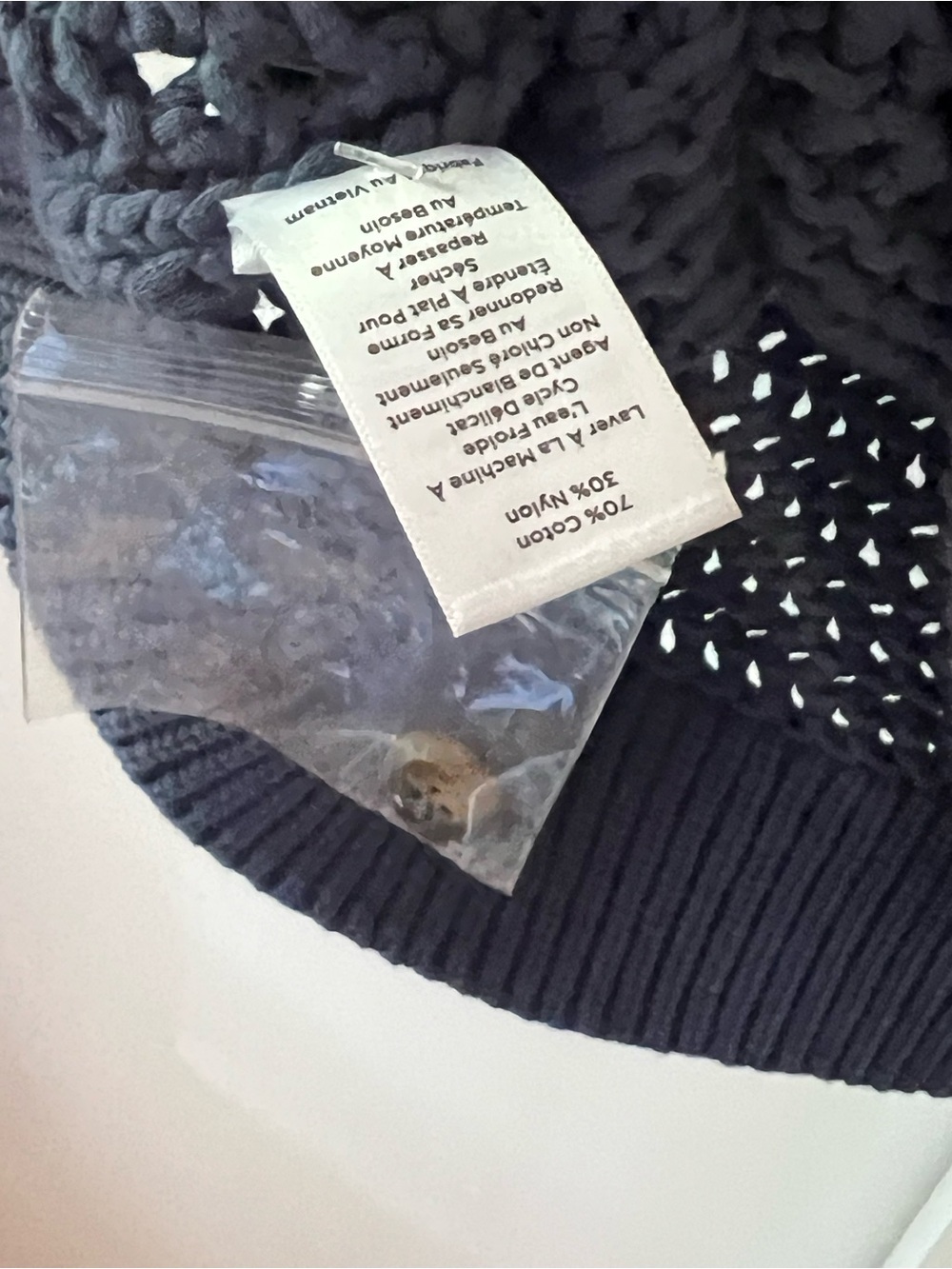 Haven Well Within V-Neck Knot Stitch Henley Sweater Dusty Blue NWT - Picture 5 of 7